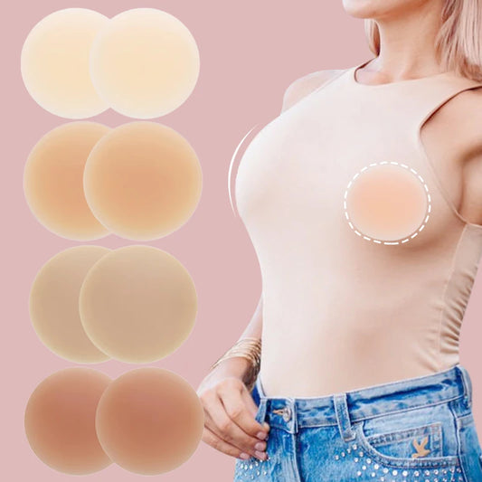 Paires Cache-Tétons en Silicone Adhésifs Invisibles Pétales Autocollants Réutilisables Soutien-Gorge Adhésif Couvre-Mamelons