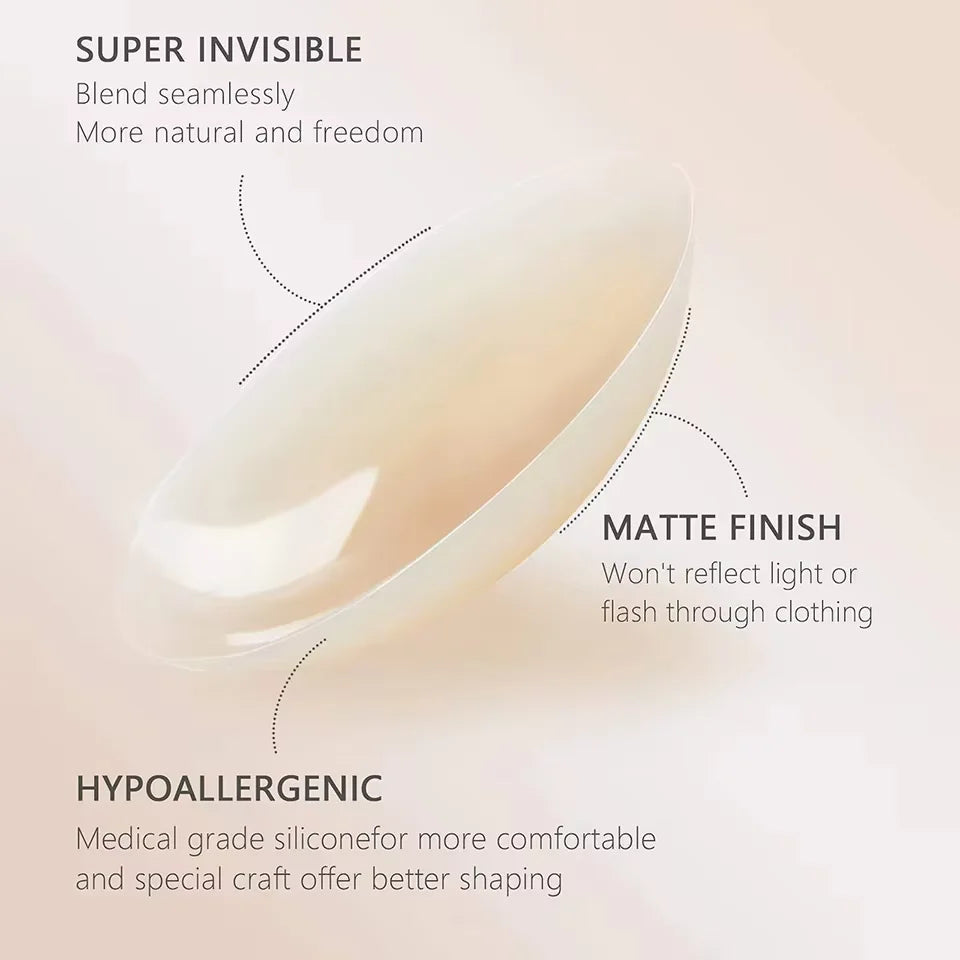 Paires Cache-Tétons en Silicone Adhésifs Invisibles Pétales Autocollants Réutilisables Soutien-Gorge Adhésif Couvre-Mamelons