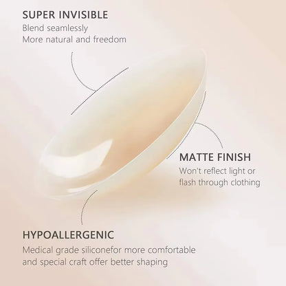 Paires Cache-Tétons en Silicone Adhésifs Invisibles Pétales Autocollants Réutilisables Soutien-Gorge Adhésif Couvre-Mamelons