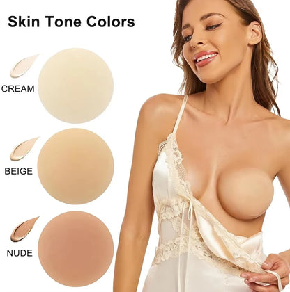 Paires Cache-Tétons en Silicone Adhésifs Invisibles Pétales Autocollants Réutilisables Soutien-Gorge Adhésif Couvre-Mamelons